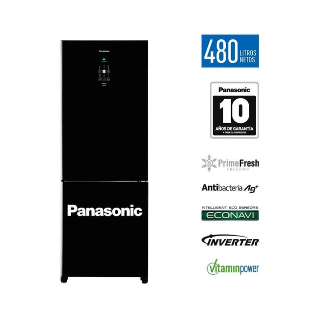 NR-BB71GVFBD Refrigeradora Bottom Freezer BB71 480L Inverter Color Negro Espejado
